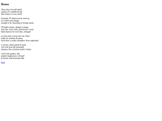 writing/house screenshot