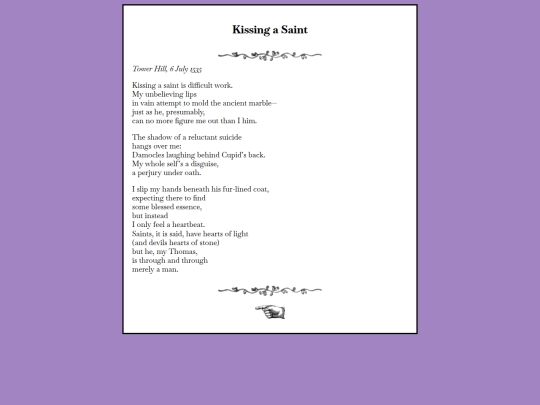 writing/kissingsaint screenshot