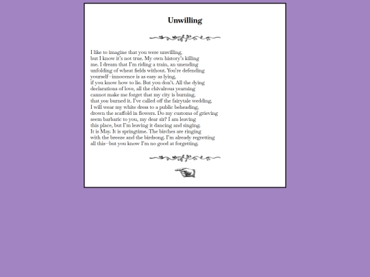 writing/unwilling screenshot