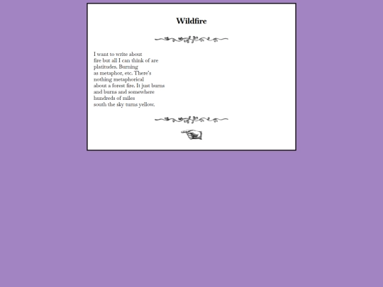 writing/wildfire screenshot