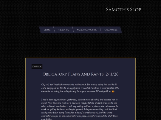 Journal Pages/Obligatory Plans and Rants screenshot