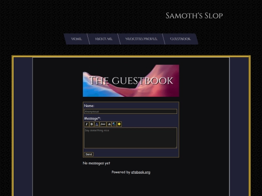 guestbook screenshot