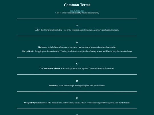 common-terms screenshot