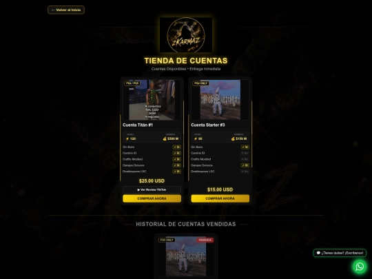 tienda screenshot