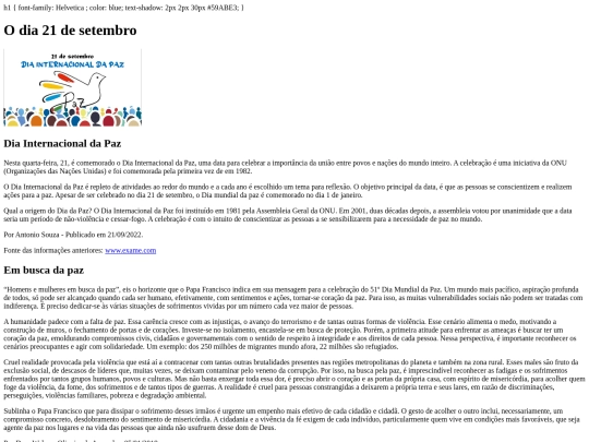 CSS/DiaDaPaz.CSS/DiadaPaz screenshot