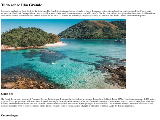 Ilha grande/home screenshot