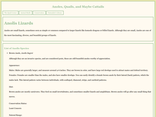 Anoles screenshot