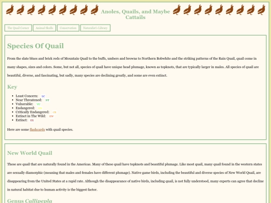 Quailspecies screenshot