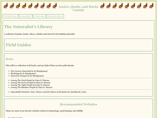 naturalistslibrary screenshot