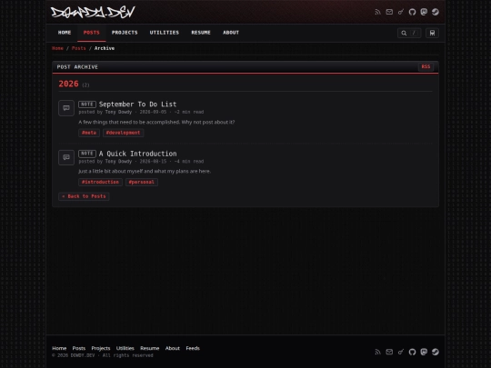 posts/archive screenshot
