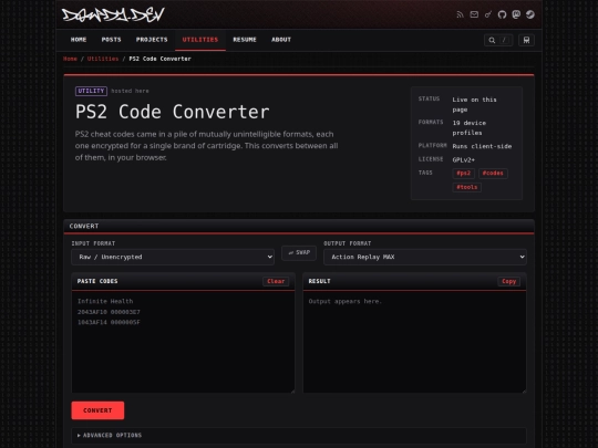 utilities/code-converter screenshot