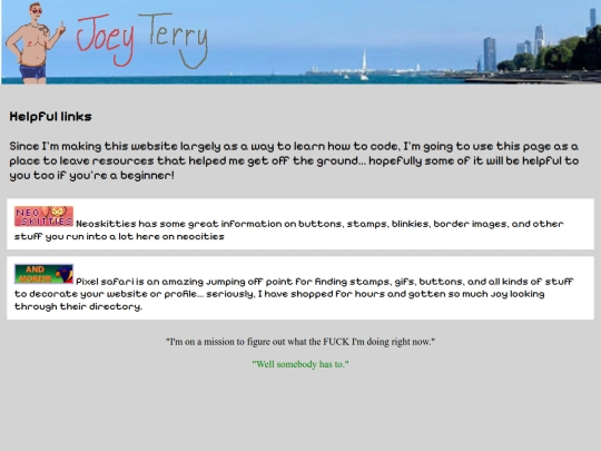 helpful links screenshot