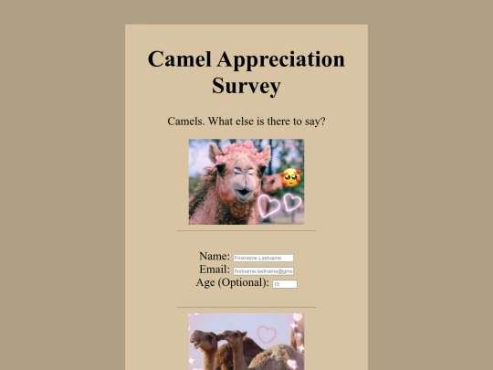 Camel Survey screenshot