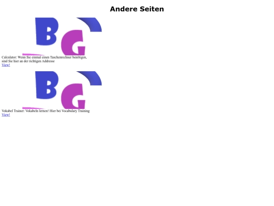 Andere Seiten/addsites screenshot