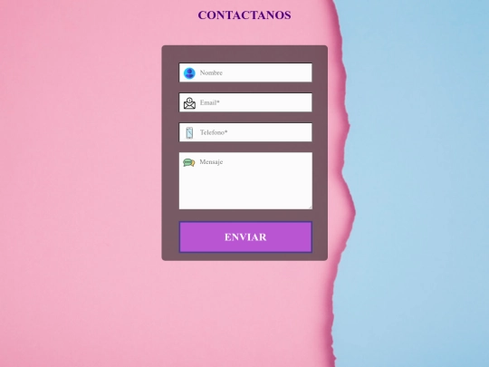 CURSOS/formulario screenshot