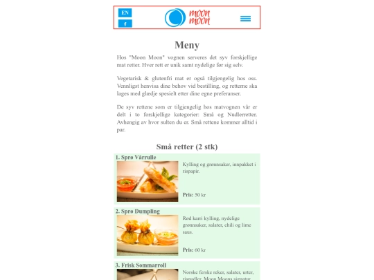 menu screenshot