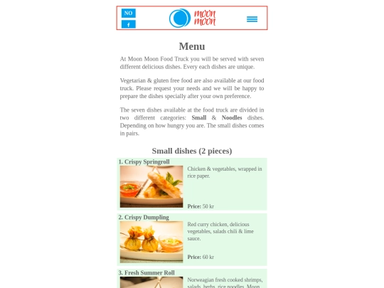 menue screenshot