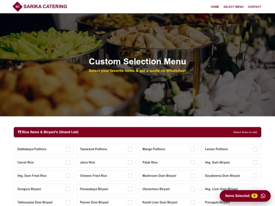 sarika Catering 5 screenshot