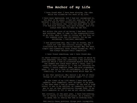 Personal Writings/Anchor screenshot