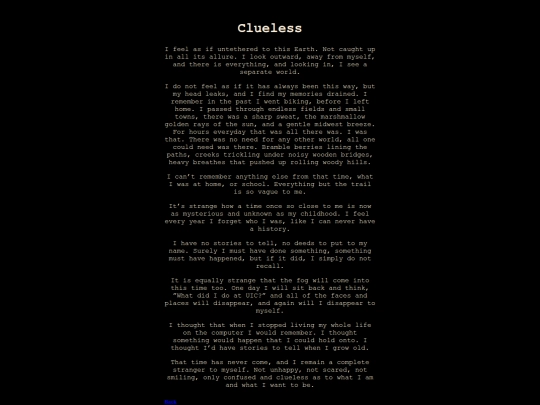 Personal Writings/Clueless screenshot