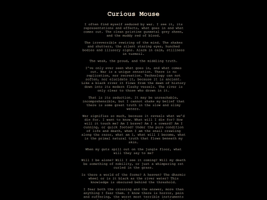 Personal Writings/Curious_Mouse screenshot
