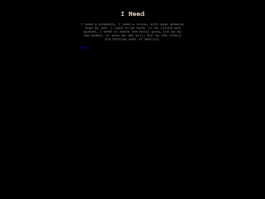 Personal Writings/Need screenshot