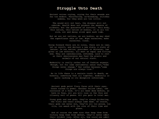 Personal Writings/Struggle screenshot