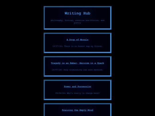 Personal Writings/WRITING_HUB screenshot