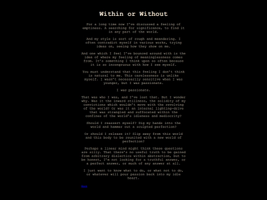 Personal Writings/Within_Without screenshot