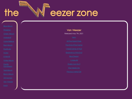 weez/lyrics/vanweezer screenshot