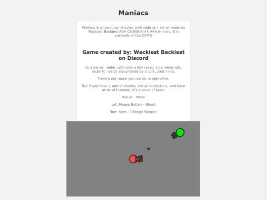 maniacs/maniacsdemo screenshot