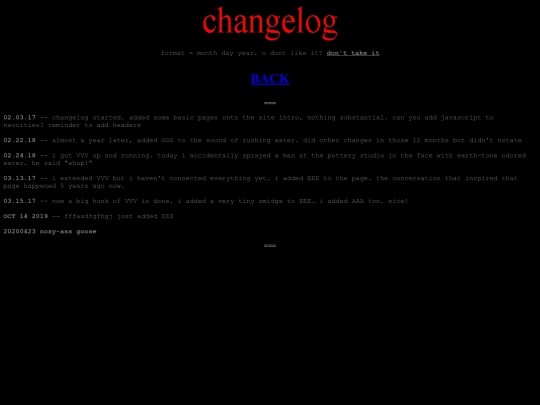 changelog screenshot