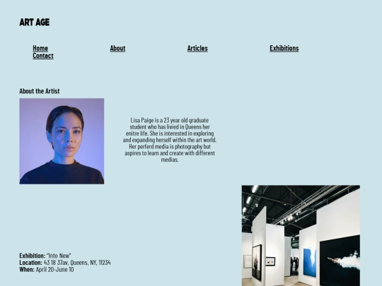exhibitions screenshot