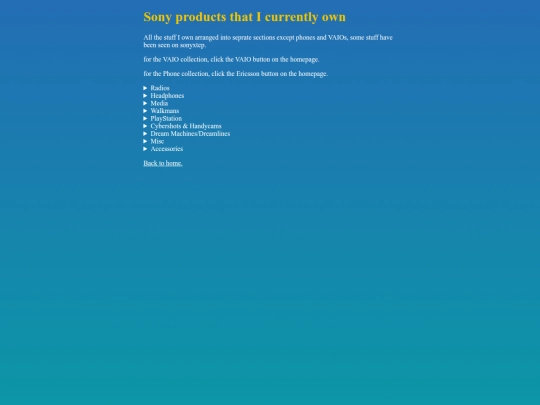 sonycollection screenshot