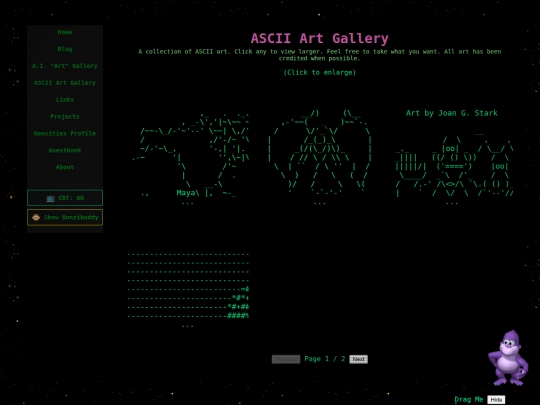 ascii-gallery screenshot