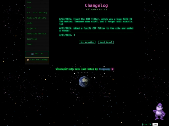 changelog screenshot