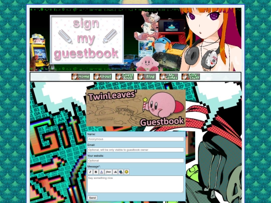 guestbook screenshot