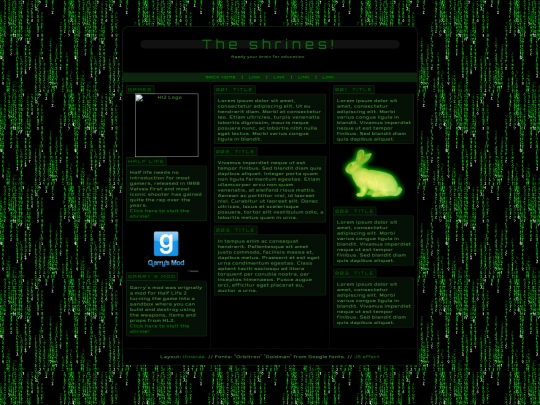 shrinepage screenshot