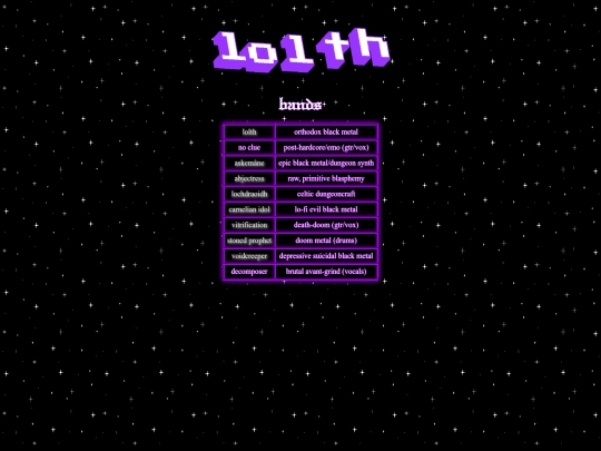 bands screenshot