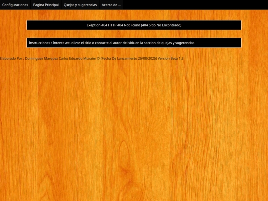 PaginaNoEncontrada screenshot