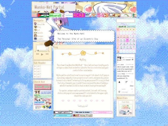 Blog screenshot