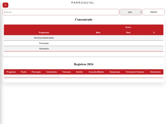servicios/parroquial/registParroquial screenshot