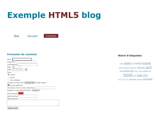 pagines/contacte screenshot
