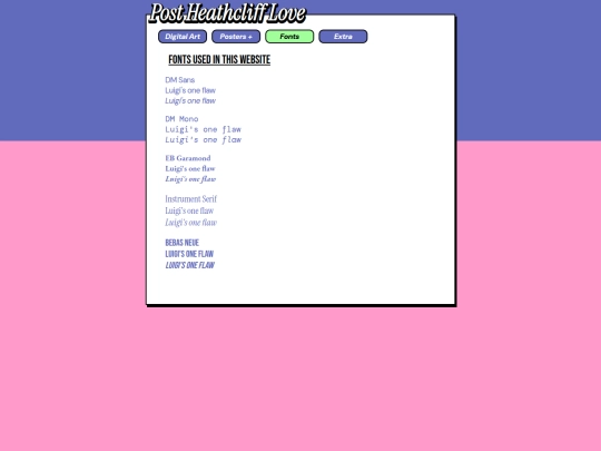 home/fonts screenshot
