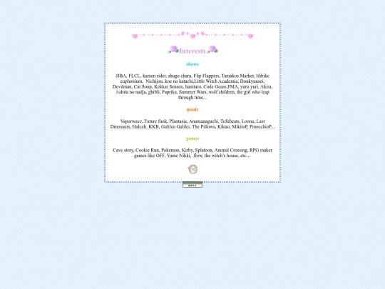 interests screenshot