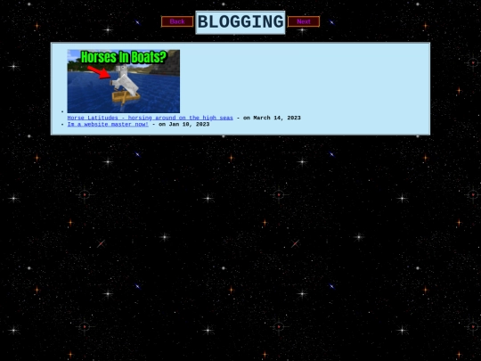 bookshelf/blogging screenshot