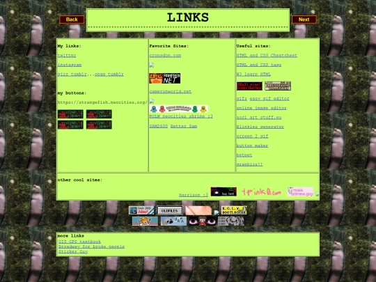 bookshelf/links screenshot