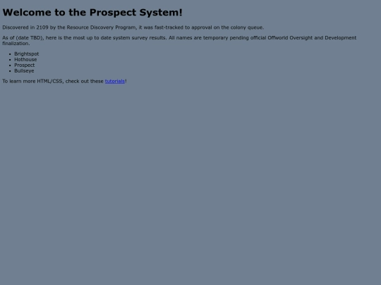 prospect/prospectsystem screenshot