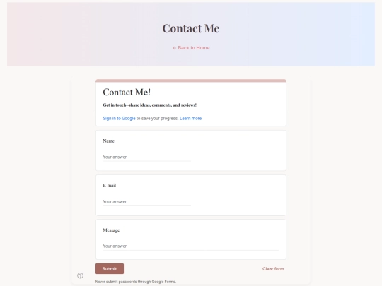 contact screenshot