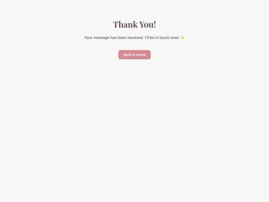 thankyou screenshot
